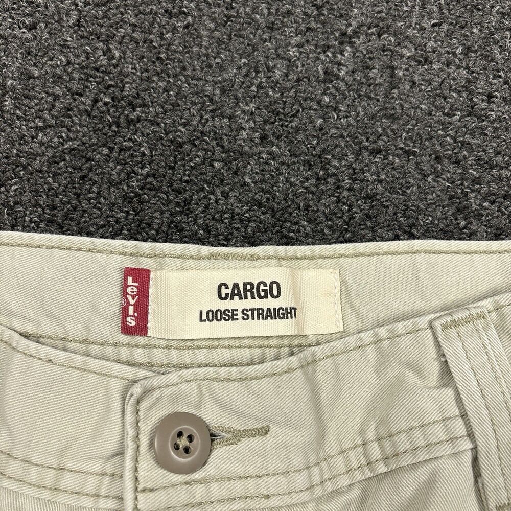 Levi's Loose Cargo Pants Men's Beige Skater Punk Baggy Wide Leg Size 34x30 - Picture 6 of 6